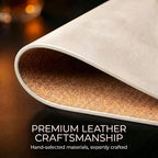 Premium Oval Faux Leather Placemat & Coaster Set with Innovative Cork-Look Printed Base，4/6/8-Piece Sets & 8 Colors，Non-Slip Dining Table Mats for Kitchen Dining - Image 6