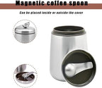 MEKBOK Coffee Canister,Airtight Stainless Steel Kitchen Food Storage Container with Date Tracker and Scoop for Grounds Coffee,Airtight Coffee Beans, Flour,Cereal,(18 OZ - Image 4