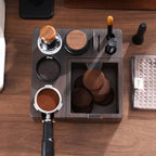 Bincoo Espresso Tamping Station & Knock Box, 2-in-1 Coffee Powder Station for 51/53/54/58mm Portafilter, Anti-Slip ABS Espresso Accessories Organizer, Tamper Base & Coffee Grounds Bin - Image 4