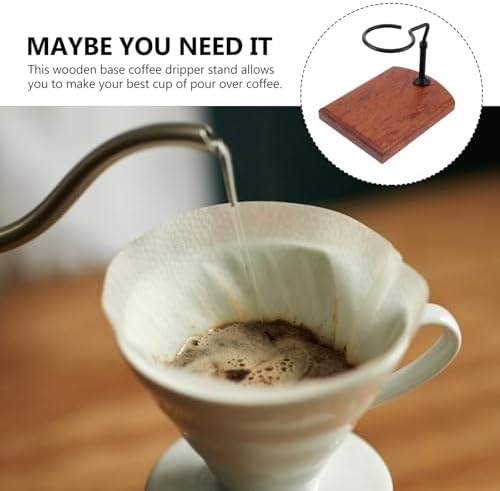 Wood Coffee Dripper Stand Adjustable Black Aluminum and Wood - Image 7