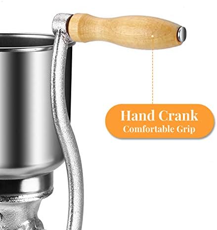 Cast Iron Manual Grain Grinder Adjustable for Corn Coffee Wheat Nut, 2 PCS - Image 3