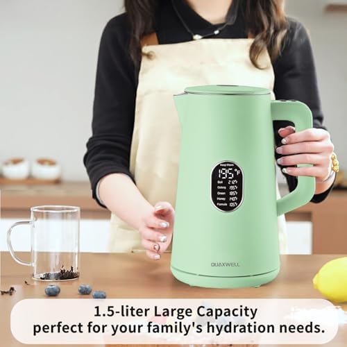 1.5L Electric Kettle Temperature Control, Green - Image 2