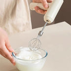 Egg Beater Electric Whisk Household Small Rechargeable Stainless Steel Cream Whipper Handheld Egg Beater Milk Frother - Image 7