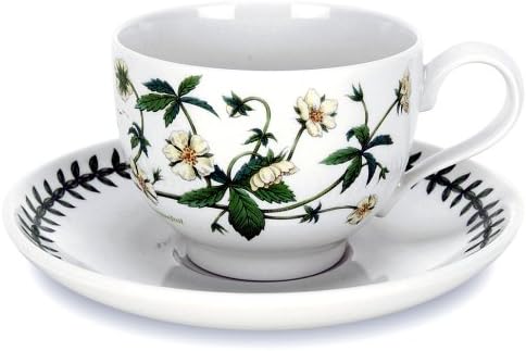 Portmeirion Botanic Garden Tea Cup and Saucer, Set of 6 Assorted Motifs - Image 2