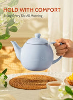 Sweese Teapot, Porcelain Tea Pot with Stainless Steel Infuser, Blooming & Loose Leaf Teapot - 27ounce, Lilac - Image 5