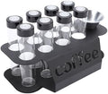 Single Dose Coffee Bean Storage Tubes Set, Transparent Glass 8pcs Dosing Tubes with One Way Exhaust Valve Stand Funnel, Coffee Bean Cellars for Tea Leaves, Nuts by Xiuganpo