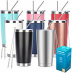 Pandance 20oz Stainless Steel Insulated Tumblers Bulk, Mix, 8 Pack by Pandance