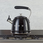 SMEG Stovetop Whistling Kettle – 50s Retro Style, 2.3 Liter (10 Cup / 2.4 Quart) Stainless Steel Tea Kettle with Iconic Design & Whistle – Premium Kitchen Statement Piece-Black - Image 4