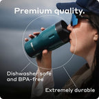 BOBBER 12 oz Stainless Steel Insulated Coffee Mug with Lid - 100% Spill-Proof Commuter Mug for Car Cup Holder - Keeps Hot for 6 Hours (Teal) - Image 5