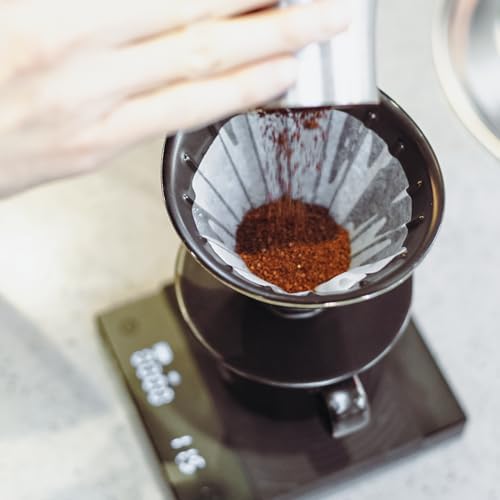 Pour Over Coffee Maker Set, Black Ceramic Coffee Dripper with V60 Paper filter, Black Ceramic Streamline Coffee Mug for Cafe Home Restaurant 6291-12201-03A - Image 3