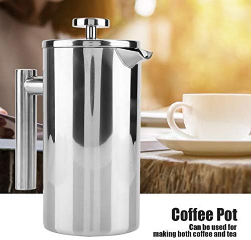 ciciglow French Press Coffee Maker, 304 Insulated Stainless Steel with Filter,27Oz(800ML) Coffee French Press with Double Wall for Home Office, Dishwasher - Image 2