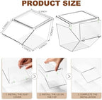 Yerliker 8 Pcs Clear Stackable Storage Bins with Lids for Pantry - Image 2