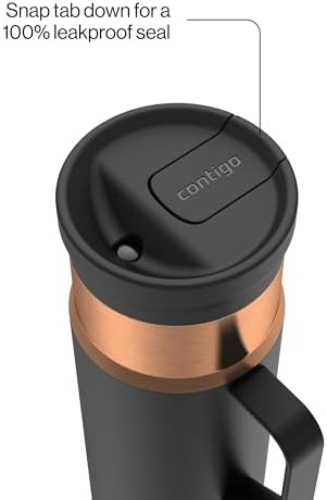 Contigo SnapSeal 20 oz Stainless Steel Vacuum-Insulated Water Bottle with Leakproof AutoClose Lid (Straw-Compatible) & Side Handle, BPA-Free & Lead-Free, Dishwasher Safe - Image 3