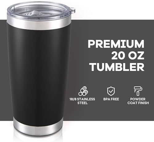 20 oz Tumbler with Lid Stainless Steel Insulated Tumblers Bulk Cups Mug - Image 2