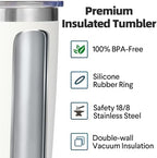 Volhoply 20oz Stainless Steel Tumbler with Lid and Straw Bulk 12 Pack,Double Wall Insulated Travel Iced Coffee Mug Fits Cup Holder,Powder Coated Cups for Hot/Cold Drinks,Christmas Gifts（White,12 Set） - Image 3
