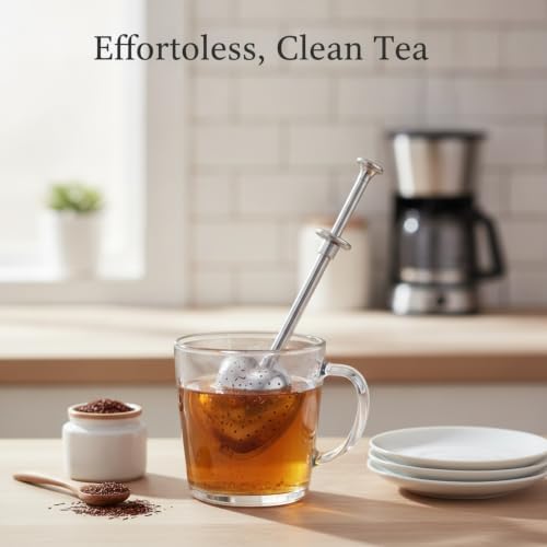 Stainless Steel Tea Infuser Ball with Fine Mesh, Snap-Lock Closure for Loose Leaf Brewing in Mugs & Teapots (1 Pack) - Image 3