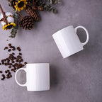 GBhome White Coffee Mugs Set of 12, 12 oz Ceramic Coffee Cups - Image 3