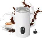 Hot Milk Frother Electric, Automatic Hot and Cold Foam Maker with 360° Rotatable Split Power Socket and 4 Function Keys, Overtemperature Protection for Cappuccino, Latte (White) by Unknown