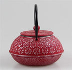 Tea Kettle 20oz/0.6L Teapot Cast Iron Tea Kettle Pot with Infuser Japanese Style Home Teapots(A) - Image 5