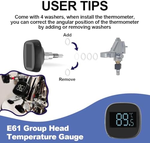 LCD Digital Group Head Thermometer for E61 Espresso Coffee Machines – Compatible with Rocket Espresso & All E61 Group Head Systems - Image 2
