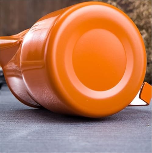 Stainless Steel Milk Frothing Pitcher Pour Over Coffee Kettle Steaming Cup(Orange,350ml) - Image 3
