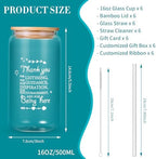 6-Pack Employee Appreciation Gifts Glass Cups, 16oz Coffee Cups - Image 4
