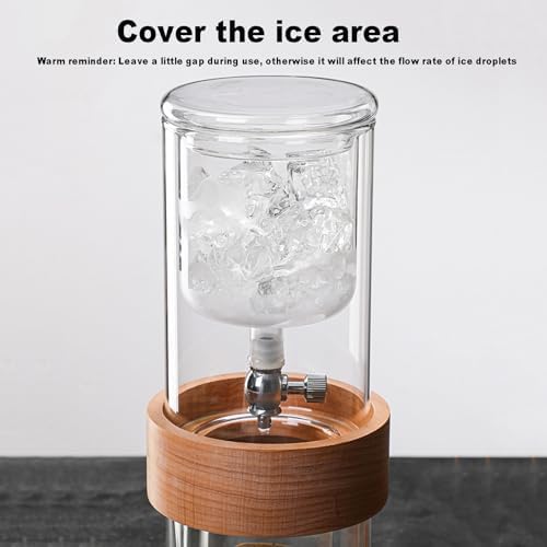 Ice Cold Brew Dripper Coffee Maker, Cold Drip Coffee Cold Brew Drip Tower, 500ml,Ice Coffee Makers Cold Brew Machine Stainless Steel, Removable, Adjustable Drip Rate, For Coffee Shop - Image 2