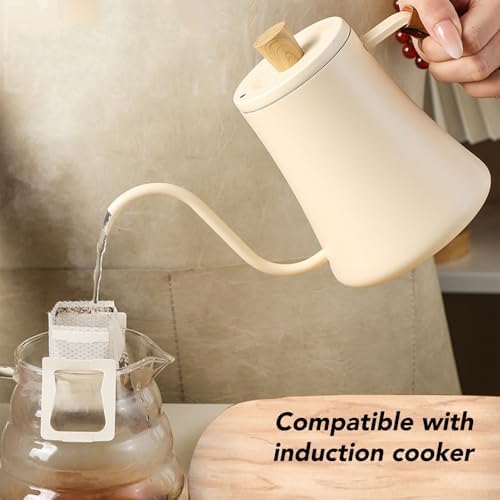 Generic Gooseneck Pour Over Coffee Kettle, 600ml Stainless Steel Electric Kettle with Ergonomic Handle, for Brewing Coffee Tea and Outdoor Camping - Image 3