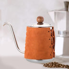 Gooseneck Coffee Kettle Pour Over Kettle Drip Pot Tea Kettle with Handleless Control and Stainless Steel Construction for and Fast Heating, Orange - Image 4