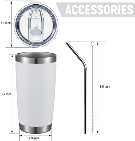 COMOOO 20oz Tumbler with Straw Stainless Steel Insulated Coffee Tumbler Cups Double Wall Vacuum Travel Coffee Mug with Splash Proof Sliding Lid for Hot Cold Drinks (Mix Color,4 Pack) - Image 3