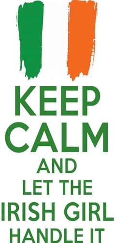 CafePress Funny Keep Calm Quote Irish Women Gir Tumbled Stone - Set of 4 Coasters Set of 4 w/holder - Image 2