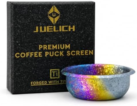 58mm Titanium Precision Espresso Basket, Premium Coffee Filter Basket for Even Extraction and Reduced Channeling, Barista Grade Espresso Upgrade, Fits Most 58mm Portafilters (Aurora Fusion) by JUELICH