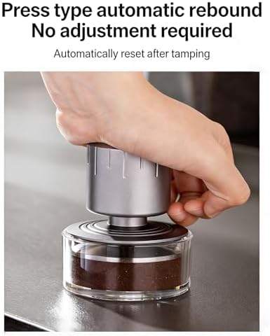 Calibrated Coffee Tamper, Espresso Hand Tampers, Dimensions 51/53/58 mm, Automatic Rebound, Stainless Steel, Barista Tool, for Coffee Lovers, Home Baristas - Image 7