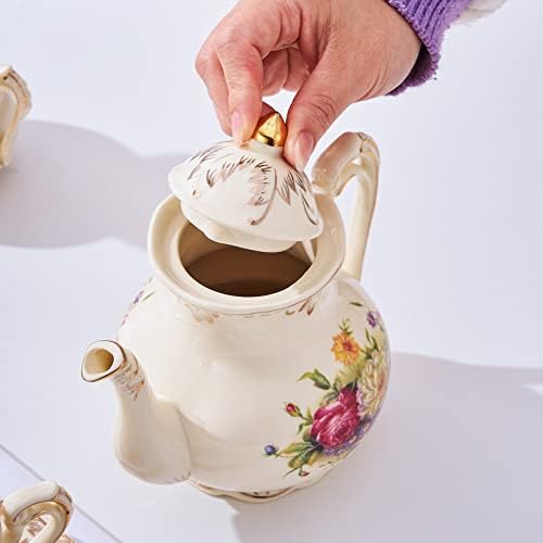 YOLIFE Flowering Shrubs Teapot with Infuser, 35 OZ / 4 Cup Tea Pot - Image 5