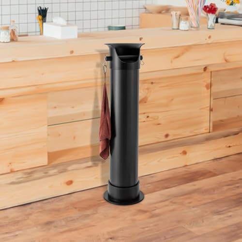 Espresso Grounds Box, Floor Standing Espresso Grind Collection Dump Bin, Commercial Coffee Puck, Coffee Ground Disposal Recycle Trash for Shops Bar Home Office (Black) - Image 5