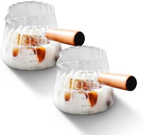 YARRAMATE 100ML Metal Measuring Cups (White) & 100ML Glass Measuring Cups - Image 6