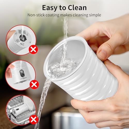 Electric Milk Steamer and Frother, Hot & Cold Foam Milk Warmer with Temperature Control, Auto Shut-Off Frothers for Coffee, Latte, Cappuccino, Macchiato - Image 5