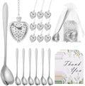 uxcell 25 Set Bridal Shower Tea Party Favor for Heart-shaped, Silver by uxcell