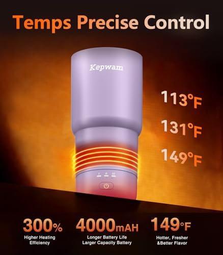 Kepwam Self-Heating Travel Mug T3,20oz Large Capacity Leak-Proof Heated Mug - Image 2