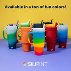 Silipint 32oz Silicone Tumbler with Handle, Flip Lid and Straw – BPA-Free, Non-Toxic, Freezer, Microwave, Dishwasher Safe Tumbler – Perfect for Tea, Smoothies (Prism) Pack of 1 - Image 7