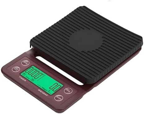 Digital Scale, with Timer for Food Balance Weighing Mini Household Scale Electronic Coffee Digital LCD 3kg 0.1g Kitchen Scales(Coffee 5kg 0.1g) by Unknown
