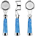 54mm Bottomless Portafilter Fits Breville Sage Barista Express Machines - MUVNA 3 Ear Naked Portafilter with 16g Double-layer Filter Basket, Blue by MUVNA