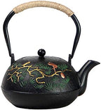 tetsubin Cast iron Tea Kettle workshop Healthy japanese Tea pot with Stainless Steel Infuser（40 oz） by Unknown