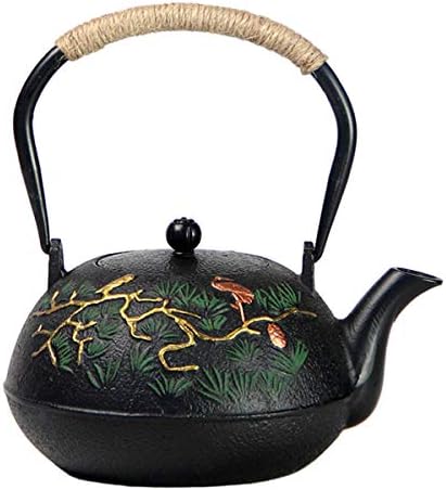 tetsubin Cast iron Tea Kettle workshop Healthy japanese Tea pot with Stainless Steel Infuser（40 oz） by Unknown