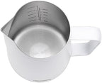 Normcore Milk Pitcher with Sharp Spout - Espresso Steaming Pitcher - Milk Frothing Jug - Espresso Barista Tool - Non-stick coating White - 20.3 oz (600 ml) - Image 3