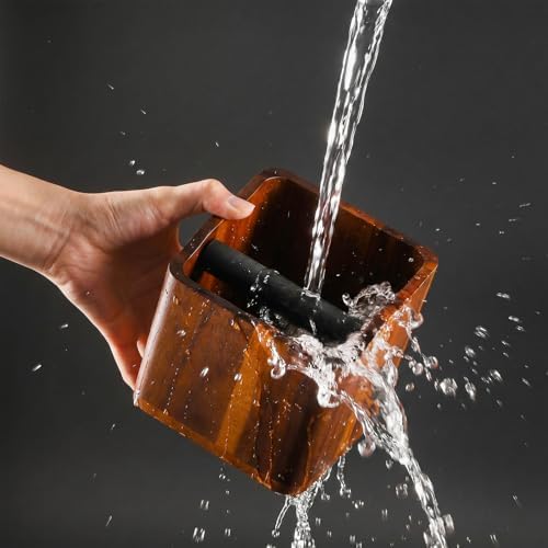 Hushee 5 Inch Espresso Knock Box, Acacia Wood Coffee Puck Knockbox with Removable Knock Bar and Non-slip Base, Shock-absorbent Design for Coffee Grounds Bar Home Decor, Durable Machine Accessories - Image 6