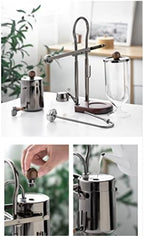 JITEM Cafetera Belgium Luxury Royal Balance Syphon Coffee and Tea Maker Siphon Coffee Tea Brewer Elegant Retro Style with U Handle Glass Siphon Pot for Coffee or Tea - Image 5