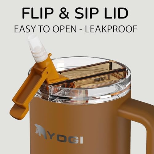 YOGI 24oz Tumbler with Straw - Amber - Image 5