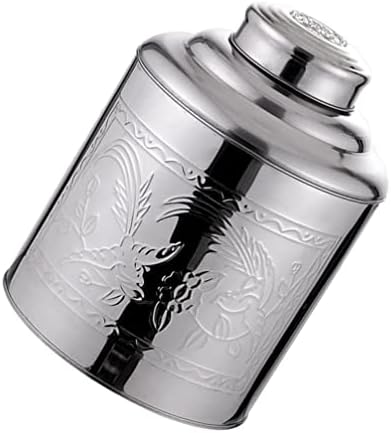 Tea Jars Storage Tea Jars Storage, Stainless Steel Tea Canister Silver Kitchen Food Storage Jars 100g Tea Tin Coffee Dispenser with Sealed Lids Airtight Loose Leaf Tea Container (Silver 14X10.5X6.5CM) by Unknown