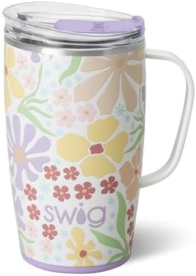 Swig Life 18oz Insulated Travel Mug with Handle & Lid, Fresh Cut by SwigLife